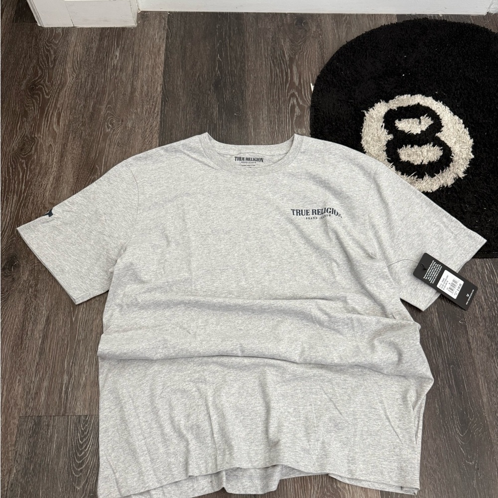 True Religion Light Gray Short Sleeve Tee